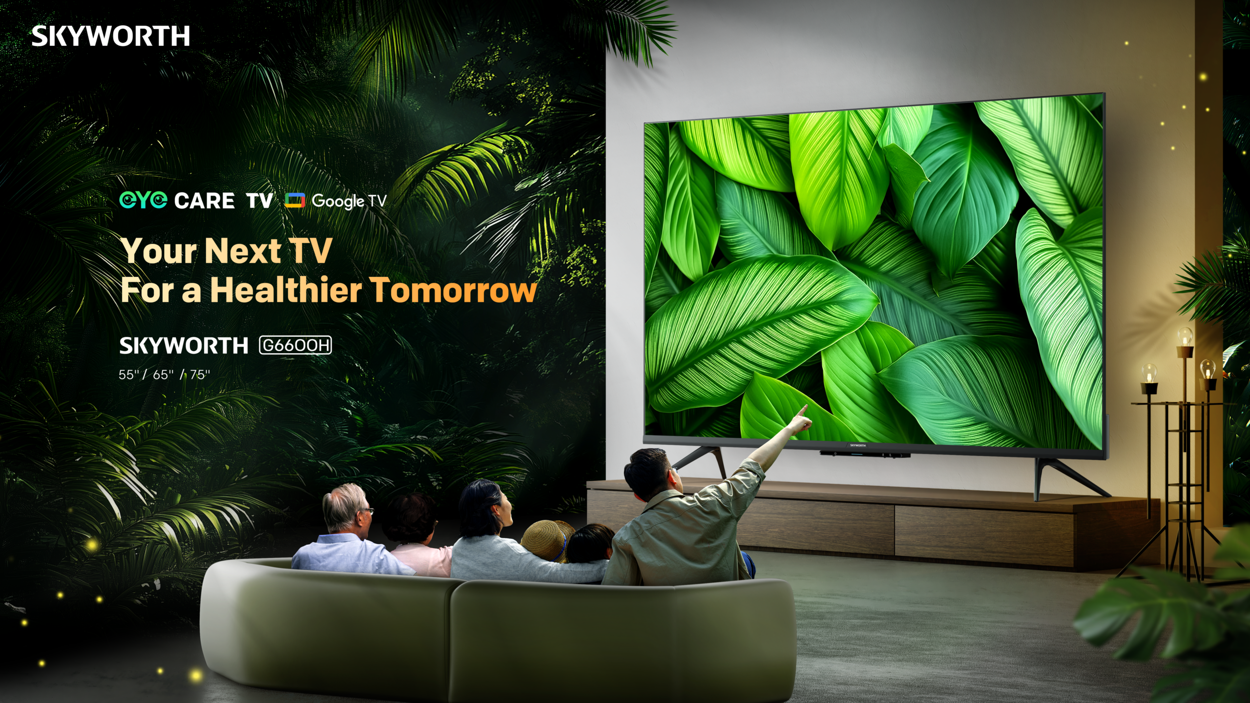 SKYWORTH 4K Eye Care Google TV G6600H 1 00 G6600H KV scaled