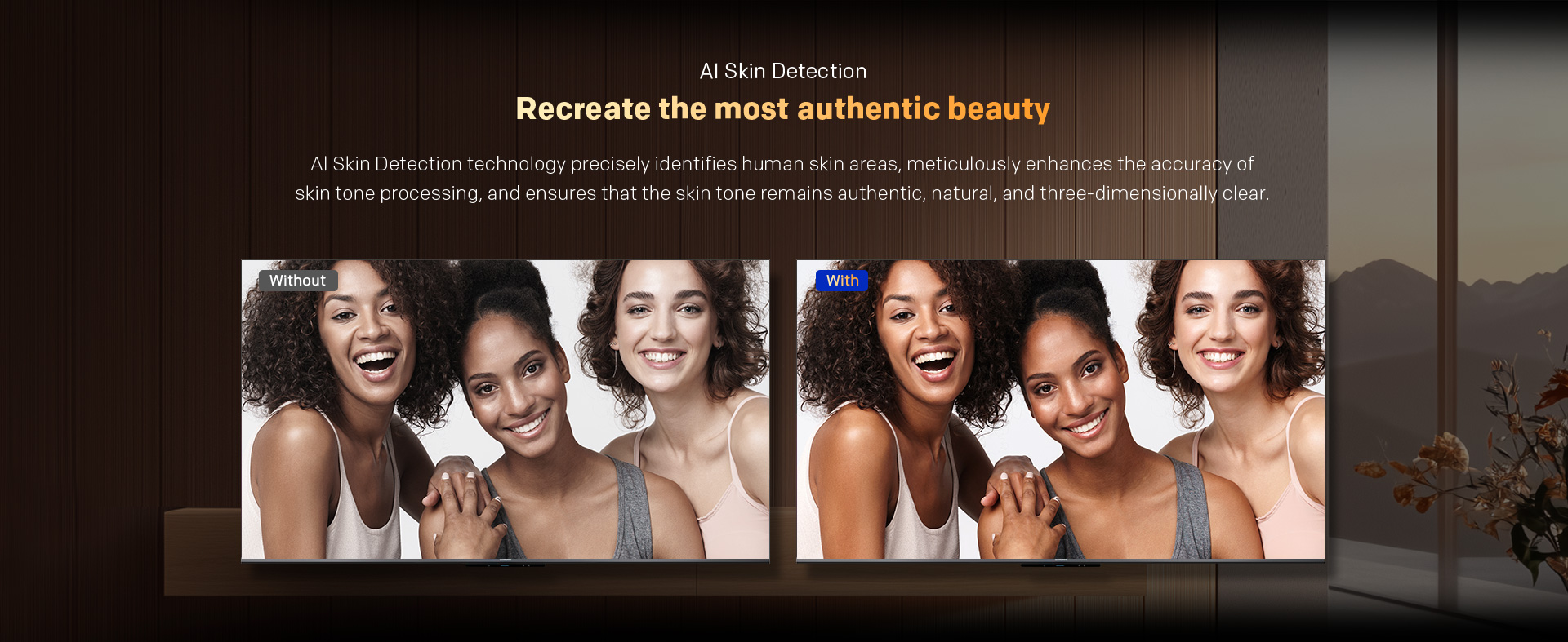 SKYWORTH 4K QLED+ Cinema Google TV Q6400H 14 AI Skin Detection