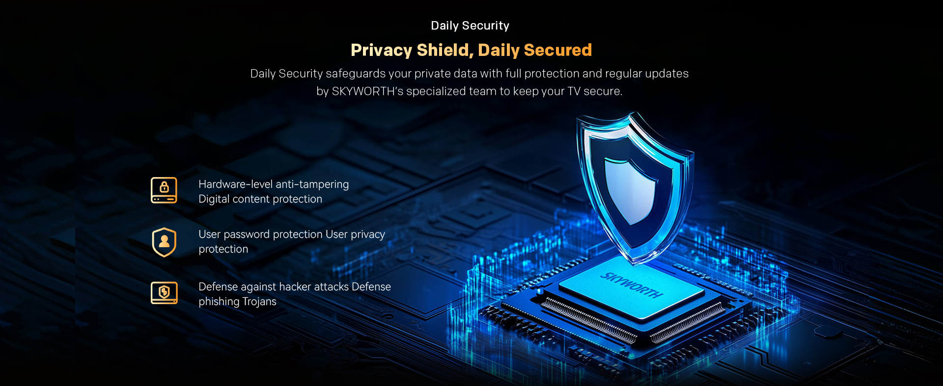 SKYWORTH QLED+ EYE CARE GOOGLE SMART TV E5520H 17 15 Daily Security 1