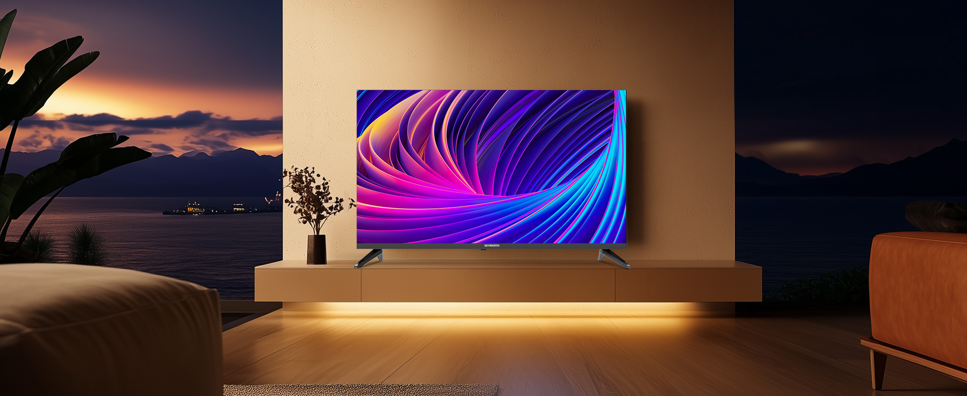 SKYWORTH QLED+ EYE CARE GOOGLE SMART TV E5520H 28 26 场景1
