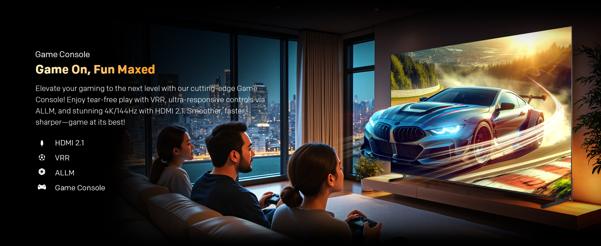 SKYWORTH 4K QLED+ 144Hz Max Screen Google TV Q7800H 28 28