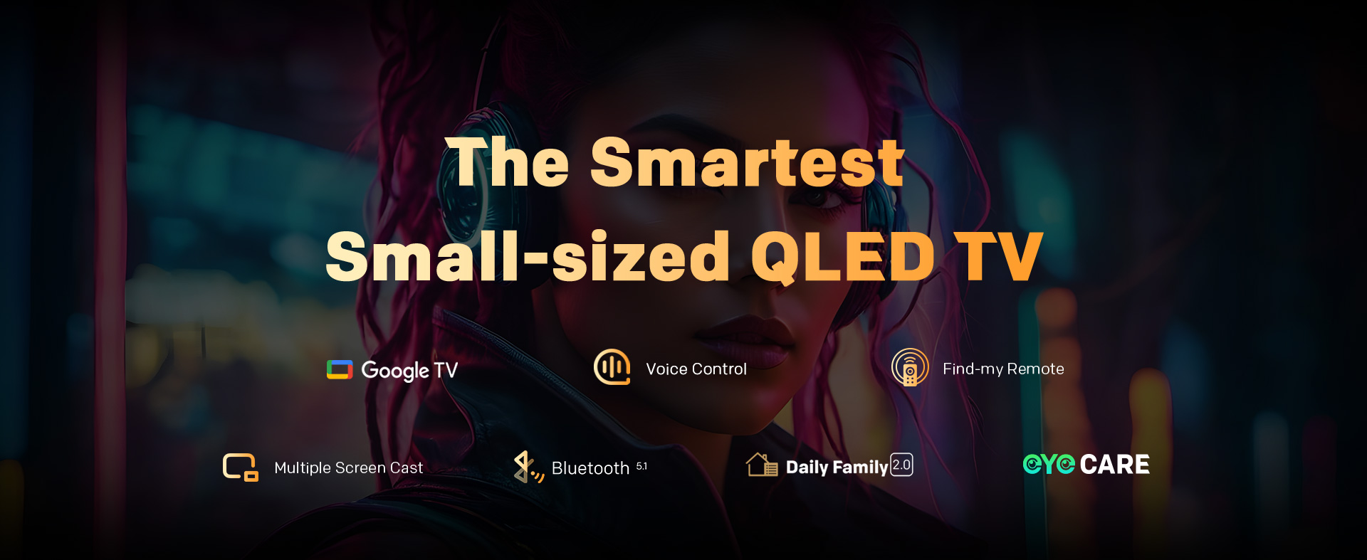 SKYWORTH QLED+ EYE CARE GOOGLE SMART TV E5520H 9 8 The Smartest